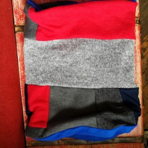 komin patchworkowy na podszewce unisex