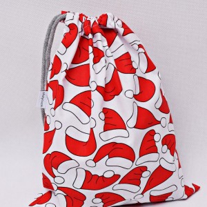 Worek na prezenty worek świąteczny, worek prezentowy, opakowanie na prezent czapki rozm M