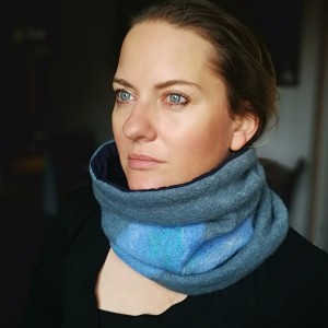 komin wełniany na podszewce