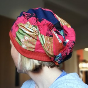 czapka na podszewce uniwersalna patchworkowa