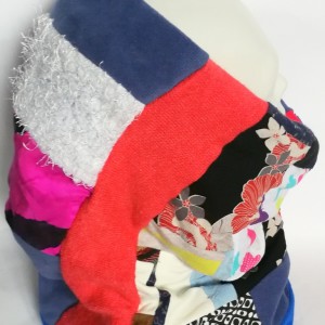 komin patchworkowy na podszewce