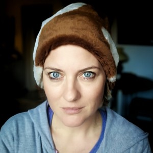 czapka cielak sztuczne futerko