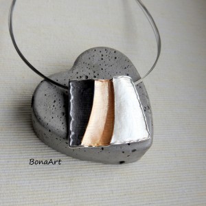 Naszyjnik z malowaną zawieszką "3 kolory"