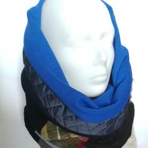 komin patchworkowy na podszewce