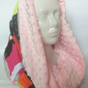 komin patchworkowy na podszewce