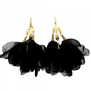 Czarne oryginalne kolczyki  c860