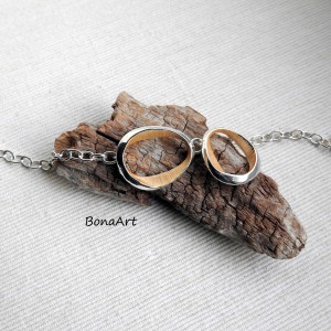 Bransoletka "Srebrno-złota fala" z regulacją.