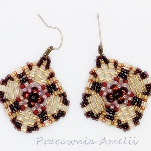 złoto-brązy z kroplą lawendy