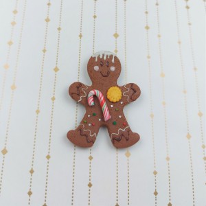 broszka piernikowy ludzik