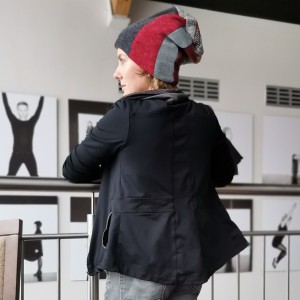 capka damska patchworkowa ciepła