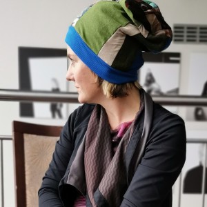 capka damska patchworkowa ciepła