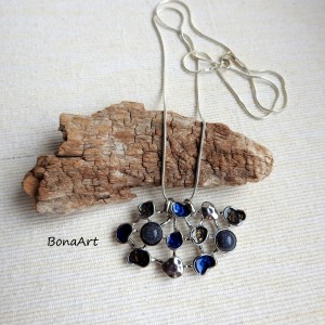 Naszyjnik z zawieszką "Kobaltowy niebieski"