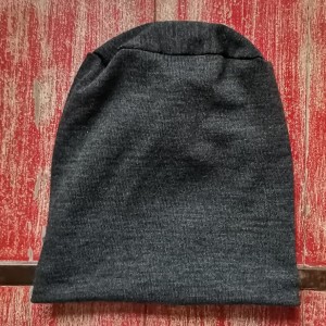 czapka męska grafitowa na podszewce