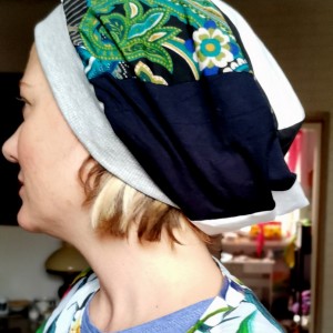 czapka damska patchworkowa codzienna