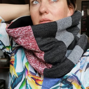 komin patchworkowy boho handmade kolorowy unisex