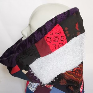 komin patchworkowy boho handmade kolorowy ciepły