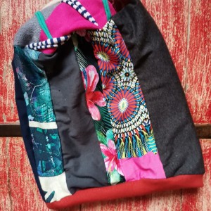 czapka damska patchworkowa codzienna