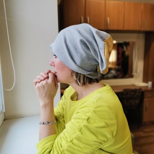 Czapka szara unisex etno