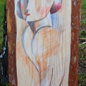 Anieli na sosnowej desce