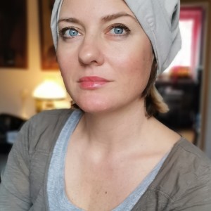 czapka ecru codzienna szczypanka smerfetka