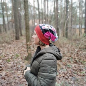 Czapka patchworkowa damska uniwersalna