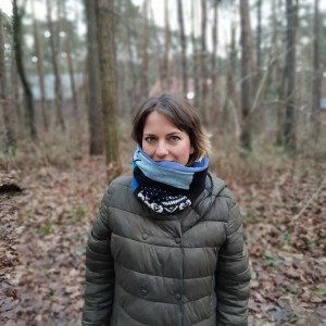 komin patchworkowy boho handmade kolorowy ciepły