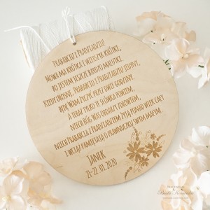 Tabliczka z życzeniami - bukiet