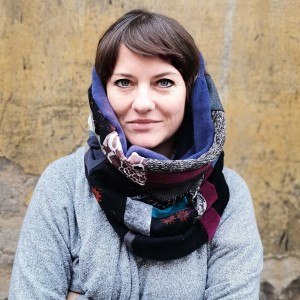 komin patchworkowy boho handmade kolorowy ciepły