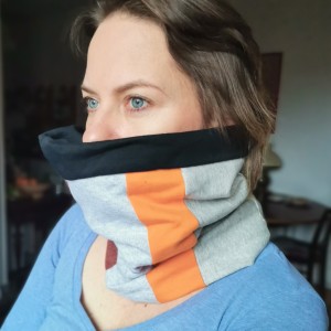 komin patchworkowy boho handmade kolorowy ciepły