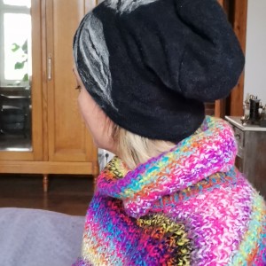 czapka wełniana  handmade zimowa