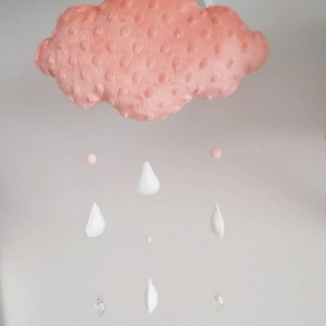 Zawieszka chmurka morelowa kryształki