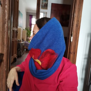 komin tuba wełniany filcowany