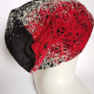 Czapka damska tkanina welniana