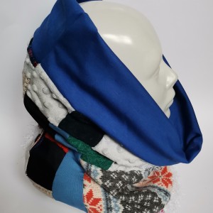 komin patchworkowy boho handmade kolorowy ciepły