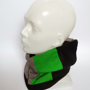 komin patchworkowy blisko szyi unisex