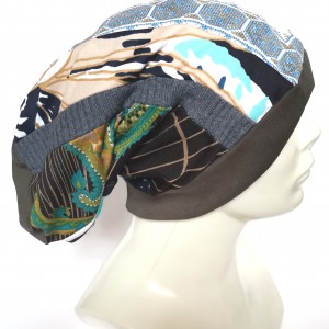 Czapka damska patchworkowa zero waste