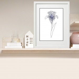 Irys blue grafika autorska, plik cyfrowy do pobrania, wydrukuj jak chcesz