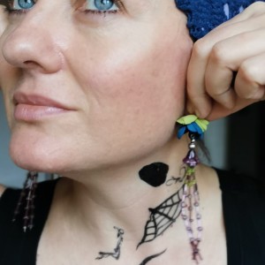 Klipsy etno boho folk kolorowe