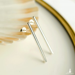 Kolczyki Długie Rurki Srebro 925