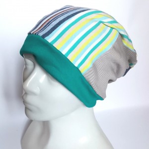 Czapka damska patchworkowa smerfetka