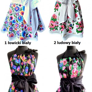 Fartuszek sukienkowy kuchenny elegancki