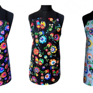 Fartuszek folkowy kuchenny prosty