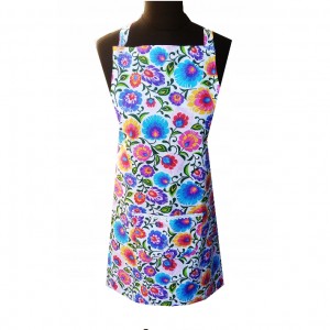 Fartuszek folkowy kuchenny  z kieszonką