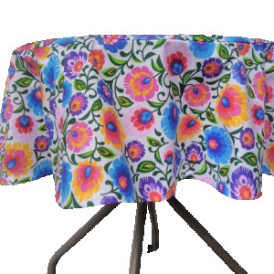 Obrus okrągły folk łowicki 150 cm