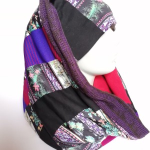 Komplet tuba patchworkowa i czapka