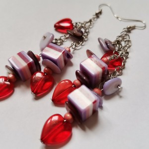 kolczyki wiszące etno boho