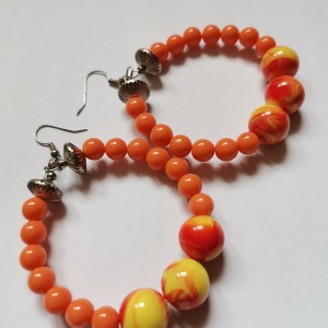 kolczyki wiszące etno boho