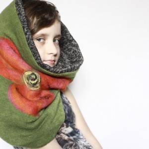 komin tuba wełniany filcowany