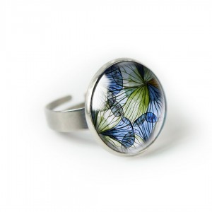 Blue spring pierścionek