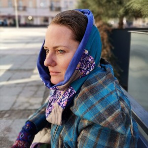 komin patchworkowy boho handmade kolorowy ciepły